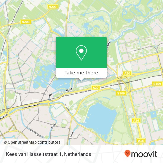 Kees van Hasseltstraat 1, 3056 PC Rotterdam map