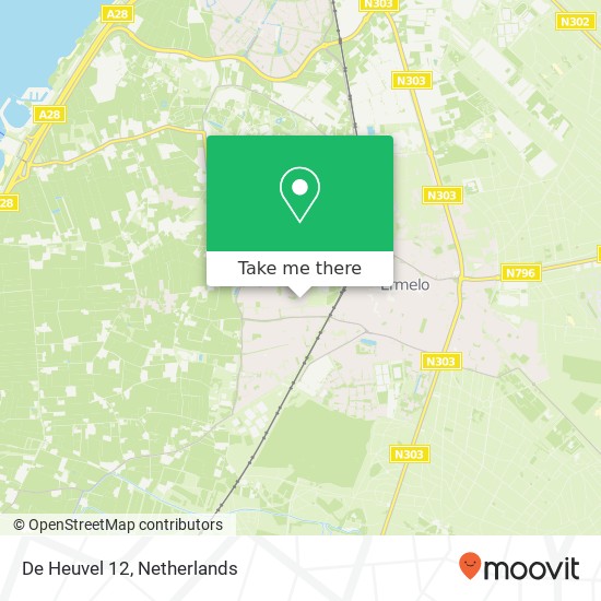 De Heuvel 12, 3853 EW Ermelo map