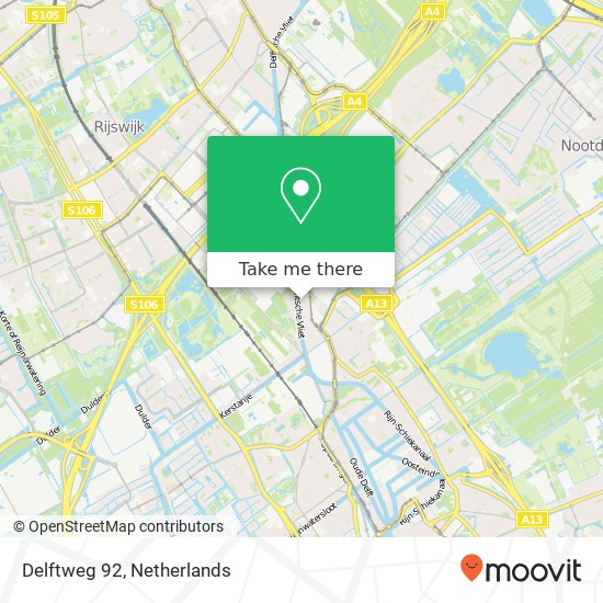 Delftweg 92, 2289 BB Rijswijk map