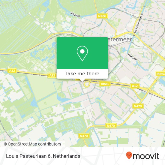 Louis Pasteurlaan 6, Louis Pasteurlaan 6, 2719 EE Zoetermeer, Nederland map