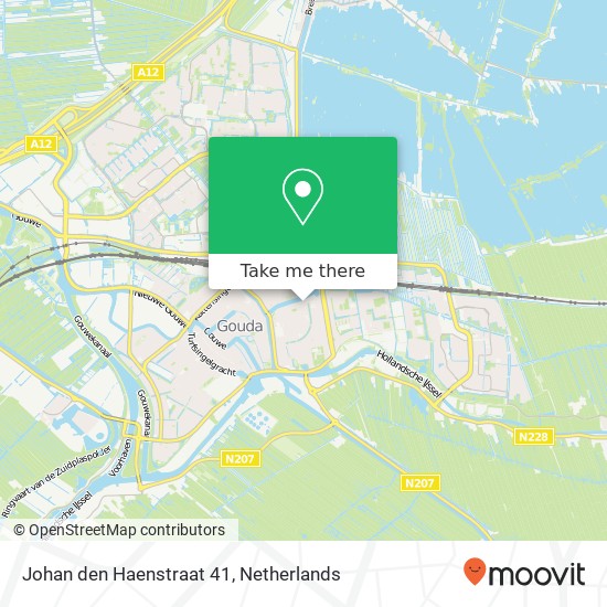 Johan den Haenstraat 41, 2806 DK Gouda map