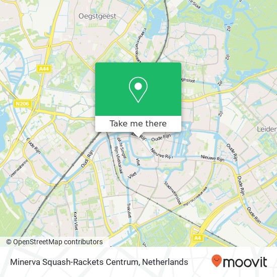 Minerva Squash-Rackets Centrum, Breestraat 50 map