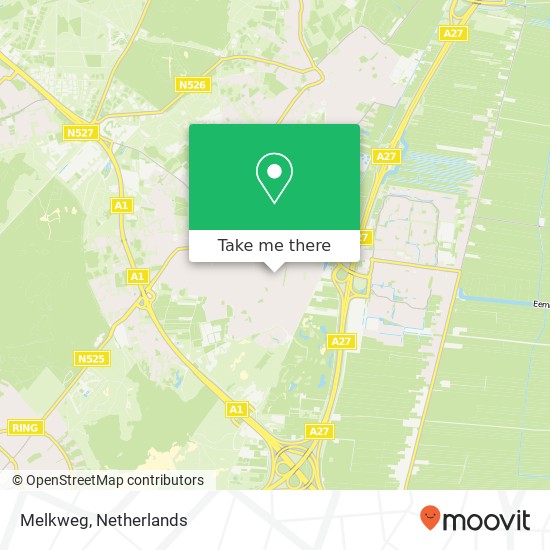 Melkweg, Melkweg, 1251 Laren, Nederland map