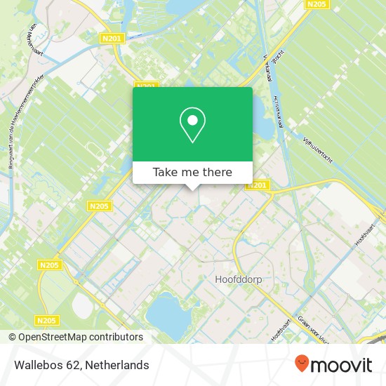 Wallebos 62, 2134 HE Hoofddorp map