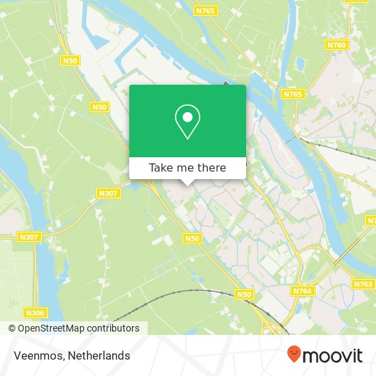 Veenmos, Veenmos, 8265 Kampen, Nederland Karte