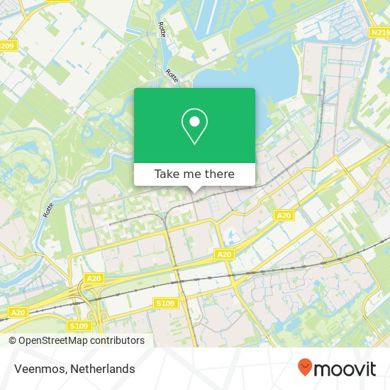 Veenmos, Veenmos, 3069 AT Rotterdam, Nederland map