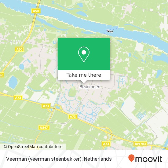 Veerman (veerman steenbakker), 6641 Beuningen Karte