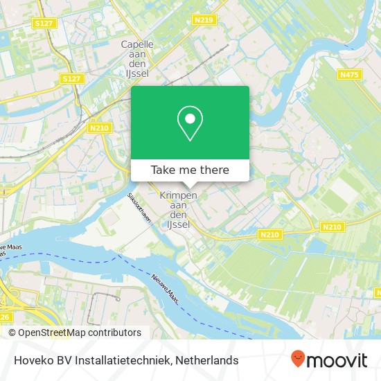 Hoveko BV Installatietechniek, Reigersingel 10 map