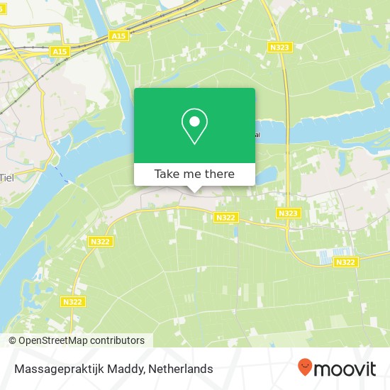 Massagepraktijk Maddy, Hogeweg 58 map