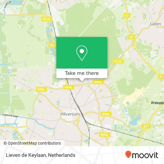 Lieven de Keylaan, 1222 LZ Hilversum map