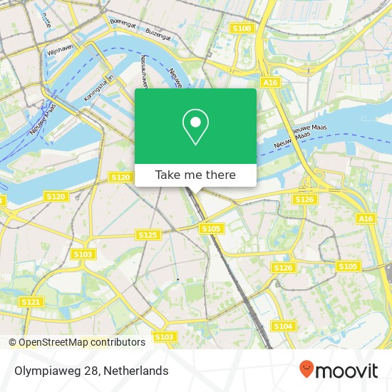 Olympiaweg 28, 3077 AL Rotterdam Karte