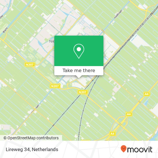 Lireweg 34, 2153 PH Nieuw-Vennep map