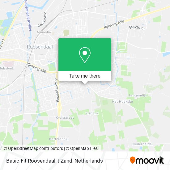 Basic-Fit Roosendaal 't Zand map