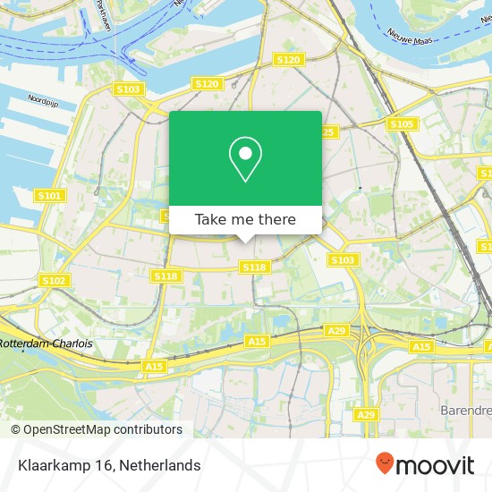 Klaarkamp 16, Klaarkamp 16, 3085 ST Rotterdam, Nederland Karte