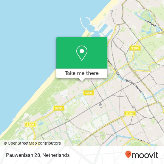 Pauwenlaan 28, Pauwenlaan 28, 2566 TJ Den Haag, Nederland map