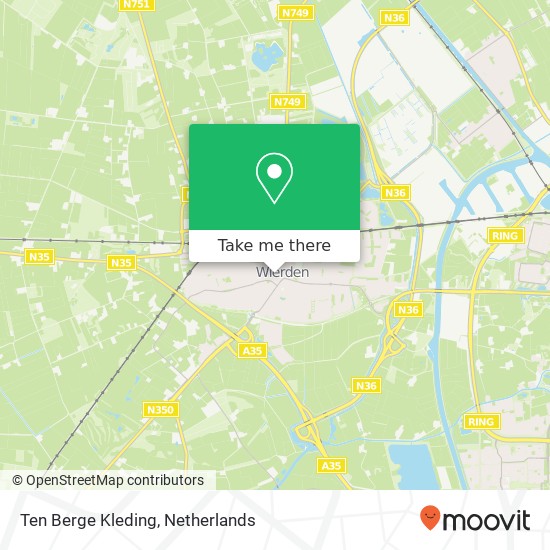 Ten Berge Kleding, Binnenhof 44 Karte