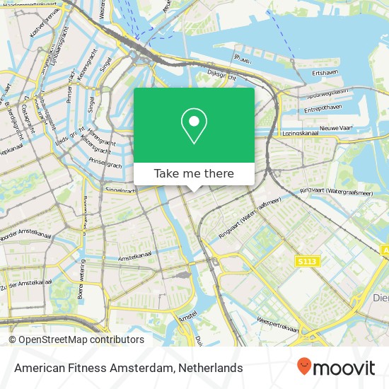 American Fitness Amsterdam, Blasiusstraat 144 map