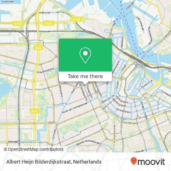 Albert Heijn Bilderdijkstraat, Bilderdijkstraat 37 map