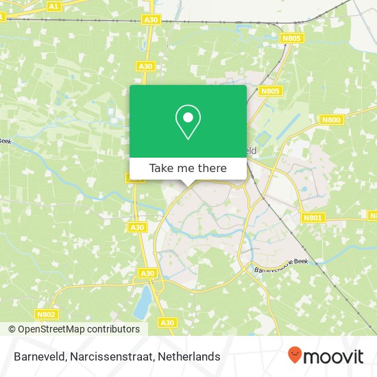 Barneveld, Narcissenstraat Karte