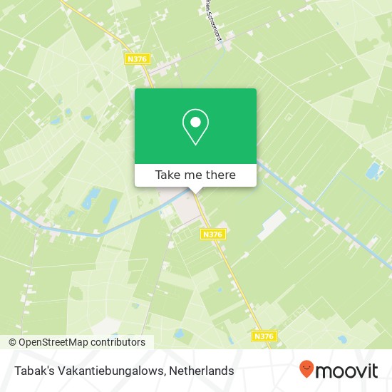 Tabak's Vakantiebungalows, Slenerweg 13 map