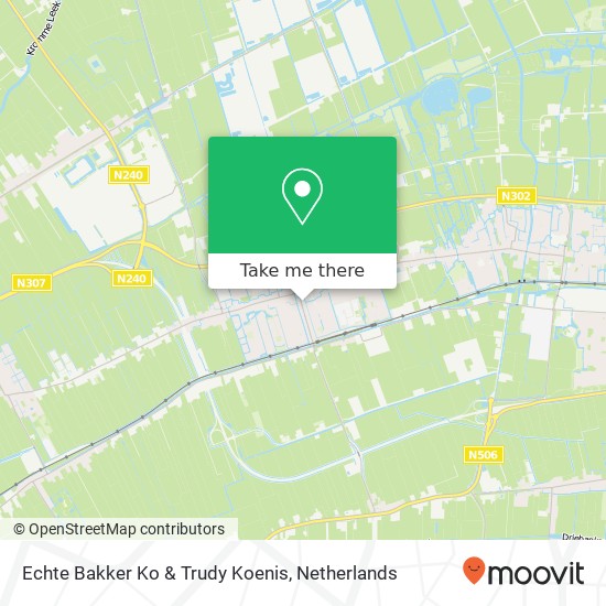 Echte Bakker Ko & Trudy Koenis, Nieuweweg 15 map