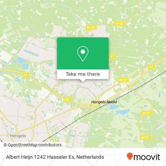 Albert Heijn 1242 Hasseler Es, Christiaan Langefeldstraat 83 map