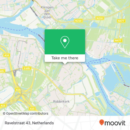 Ravelstraat 43, 2983 BL Ridderkerk map