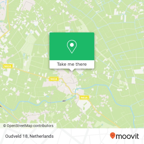 Oudveld 18, 5469 AA Erp map