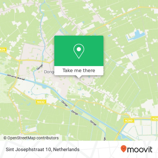 Sint Josephstraat 10, 5104 EE Dongen map