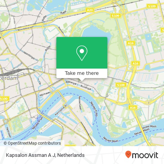 Kapsalon Assman A J, Oostzeedijk Beneden 101 map