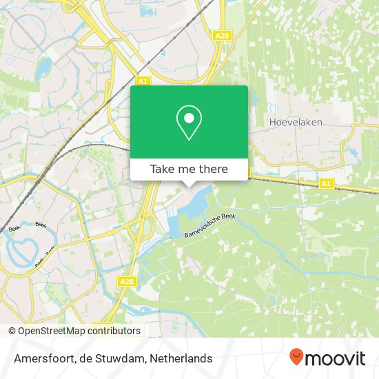 Amersfoort, de Stuwdam map