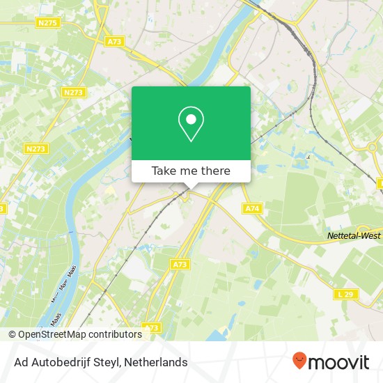 Ad Autobedrijf Steyl, Kaldenkerkerweg 3 map