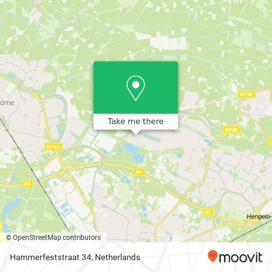 Hammerfeststraat 34, 7559 JG Hengelo Karte