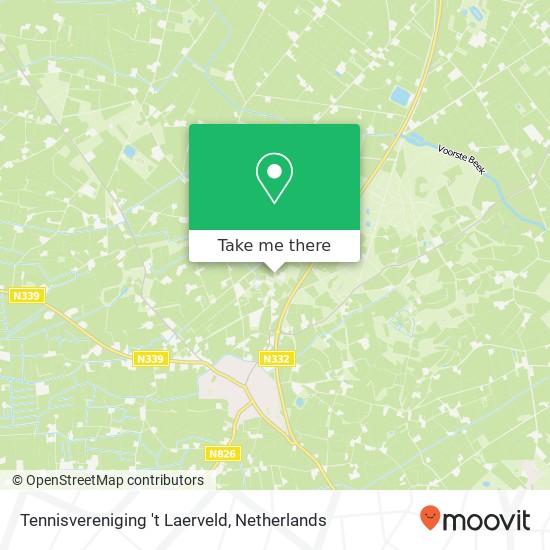 Tennisvereniging 't Laerveld, Holterweg 66 map