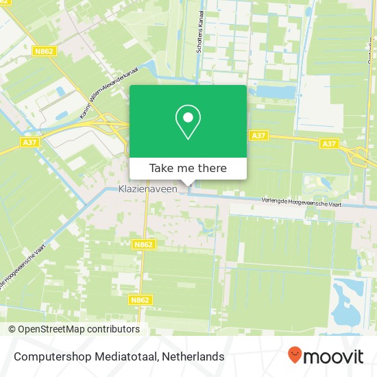 Computershop Mediatotaal, Meester Ovingstraat 2 map