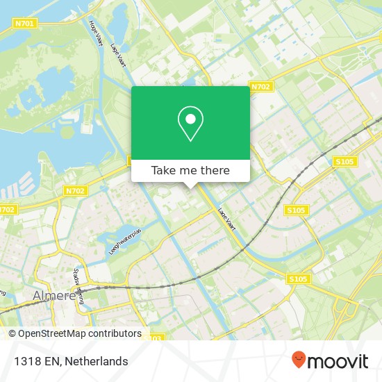 1318 EN, 1318 EN Almere, Nederland map