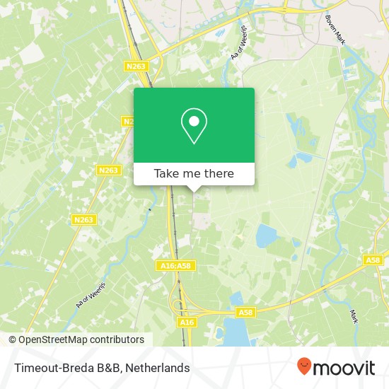 Timeout-Breda B&B, Overaseweg 25 map