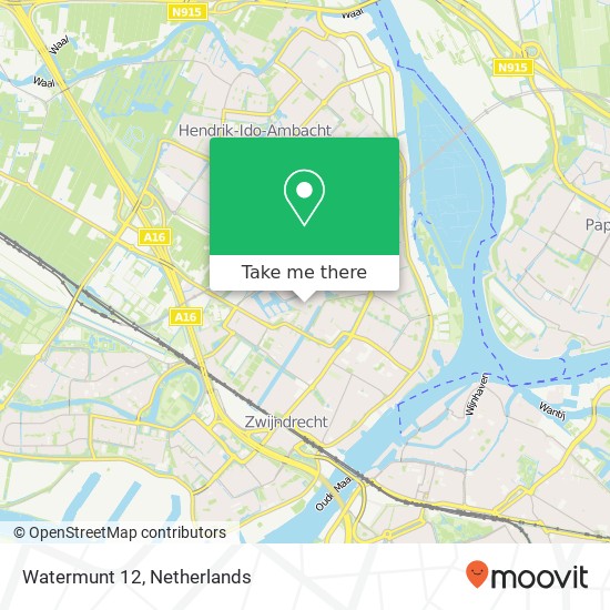 Watermunt 12, 3344 BH Hendrik-Ido-Ambacht map