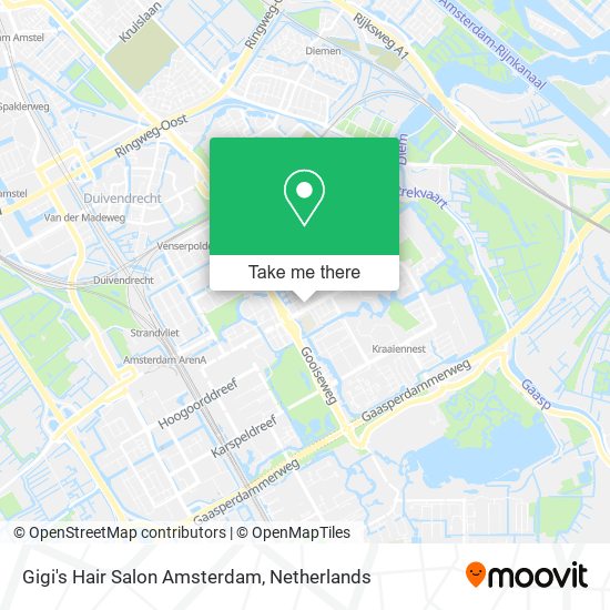 Gigi's Hair Salon Amsterdam map