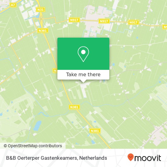 B&B Oerterper Gastenkeamers, De Mersken 9 map