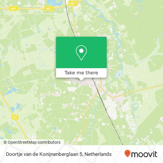 Doortje van de Konijnenberglaan 5, 5591 PZ Heeze map