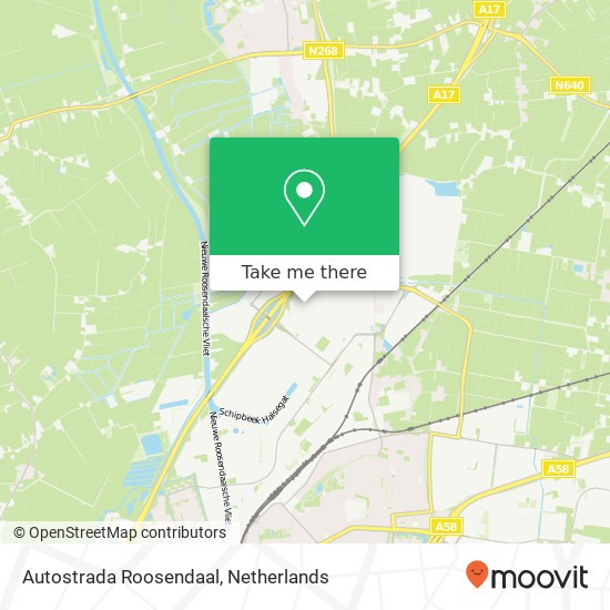 Autostrada Roosendaal, Belder 36A map