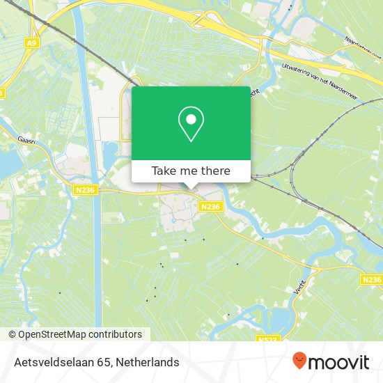 Aetsveldselaan 65, Aetsveldselaan 65, 1381 CZ Weesp, Nederland Karte