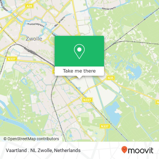 Vaartland . NL Zwolle, Nikolaus Ottostraat 3 Karte