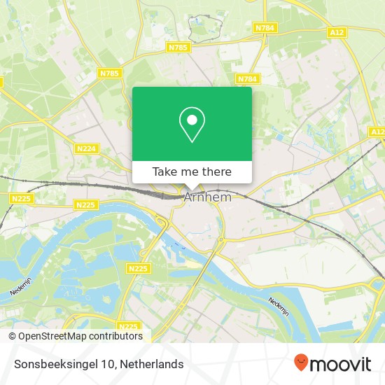 Sonsbeeksingel 10, 6814 AA Arnhem map