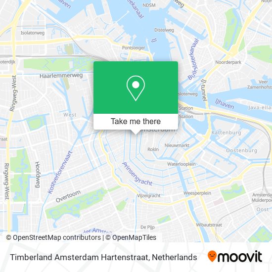 Timberland Amsterdam Hartenstraat map