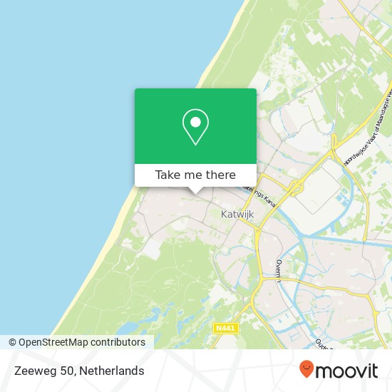 Zeeweg 50, 2225 CX Katwijk aan Zee Karte