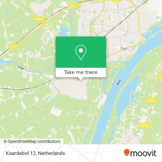 Kaardebol 12, 4007 VN Tiel map