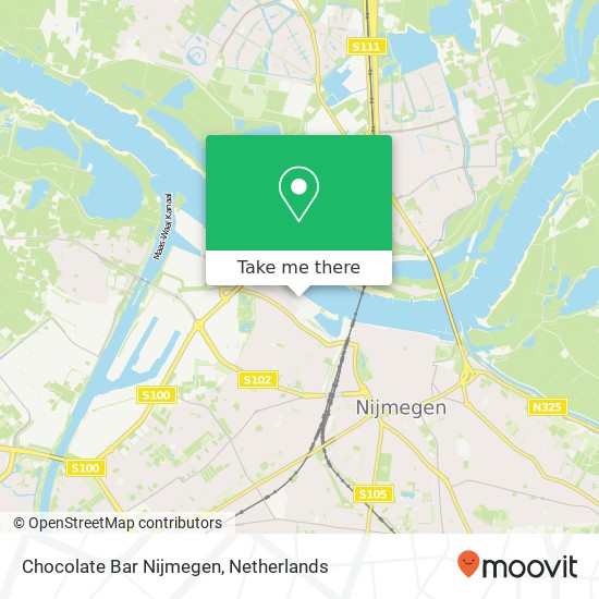 Chocolate Bar Nijmegen, Waalbandijk 16 map