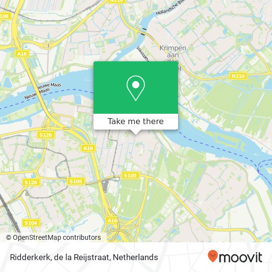 Ridderkerk, de la Reijstraat Karte